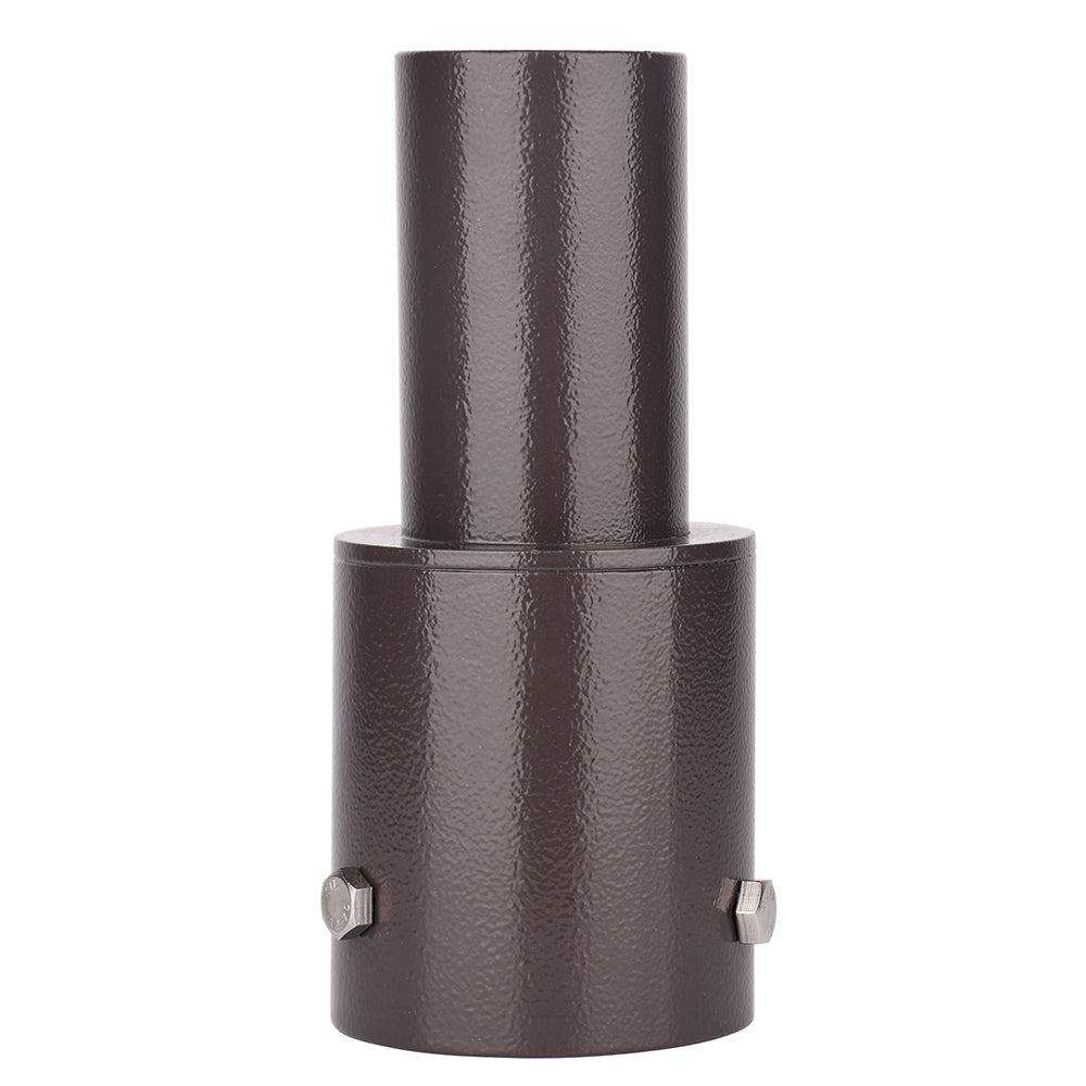 Tenon Adapter for 3 inch Round Pole, Single Vertical Bracket Adapter 3'' Round Pole for 2-3/8in Slip Fit LED Shoebox Parking Lot Pole Light