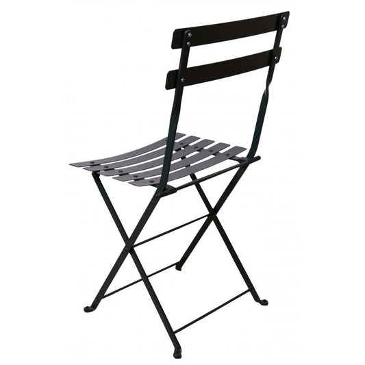 Three Piece Bistro Dining Set with 24" Round Powder Coated Steel Top and Two Paris Side Chairs