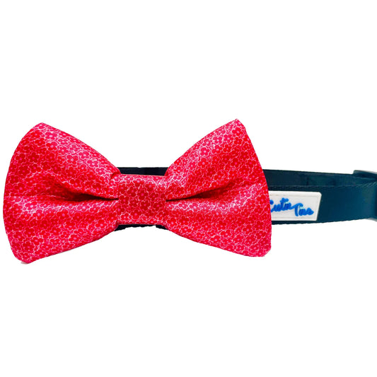 Tiny Flowers Pink Dog Bow Tie