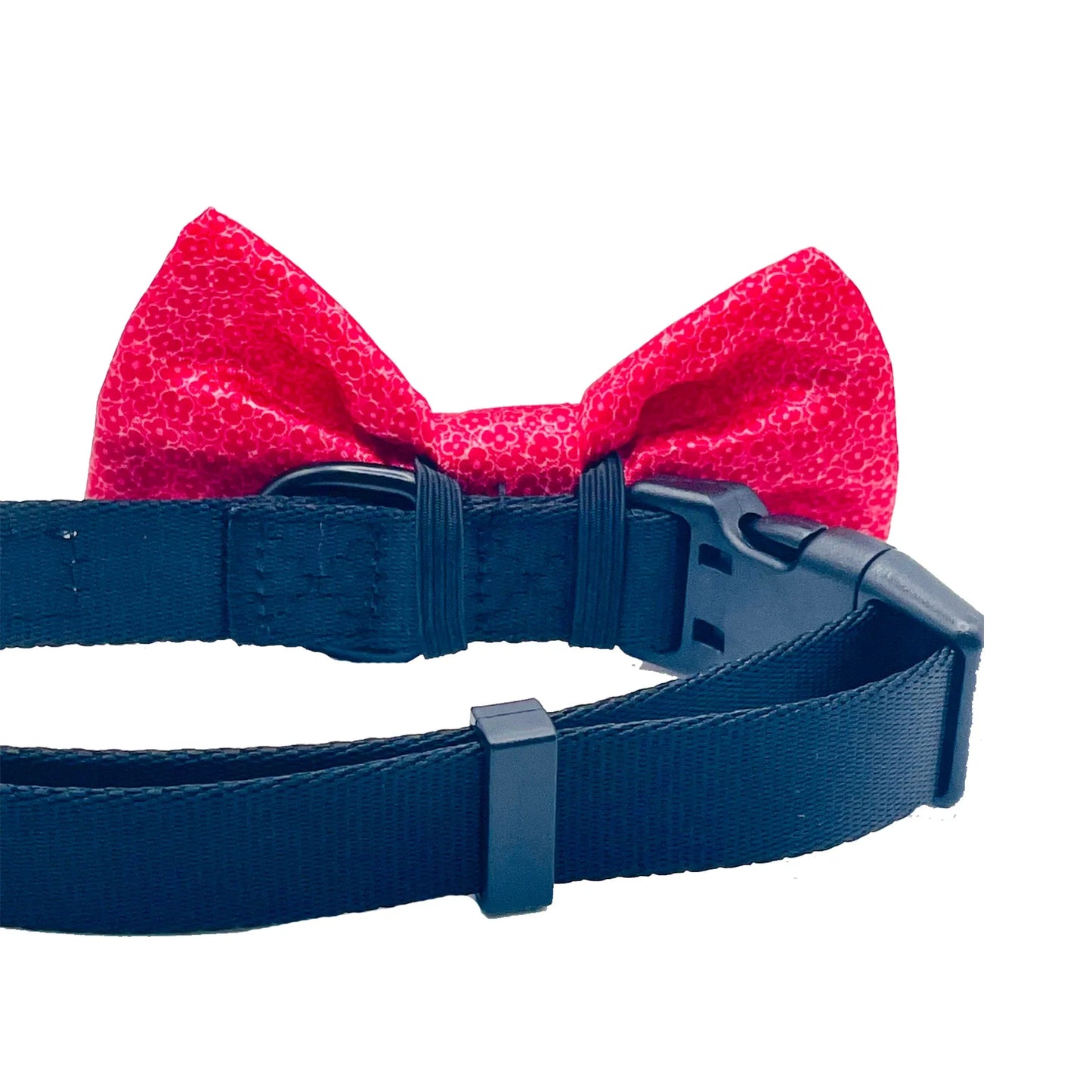 Tiny Flowers Pink Dog Bow Tie