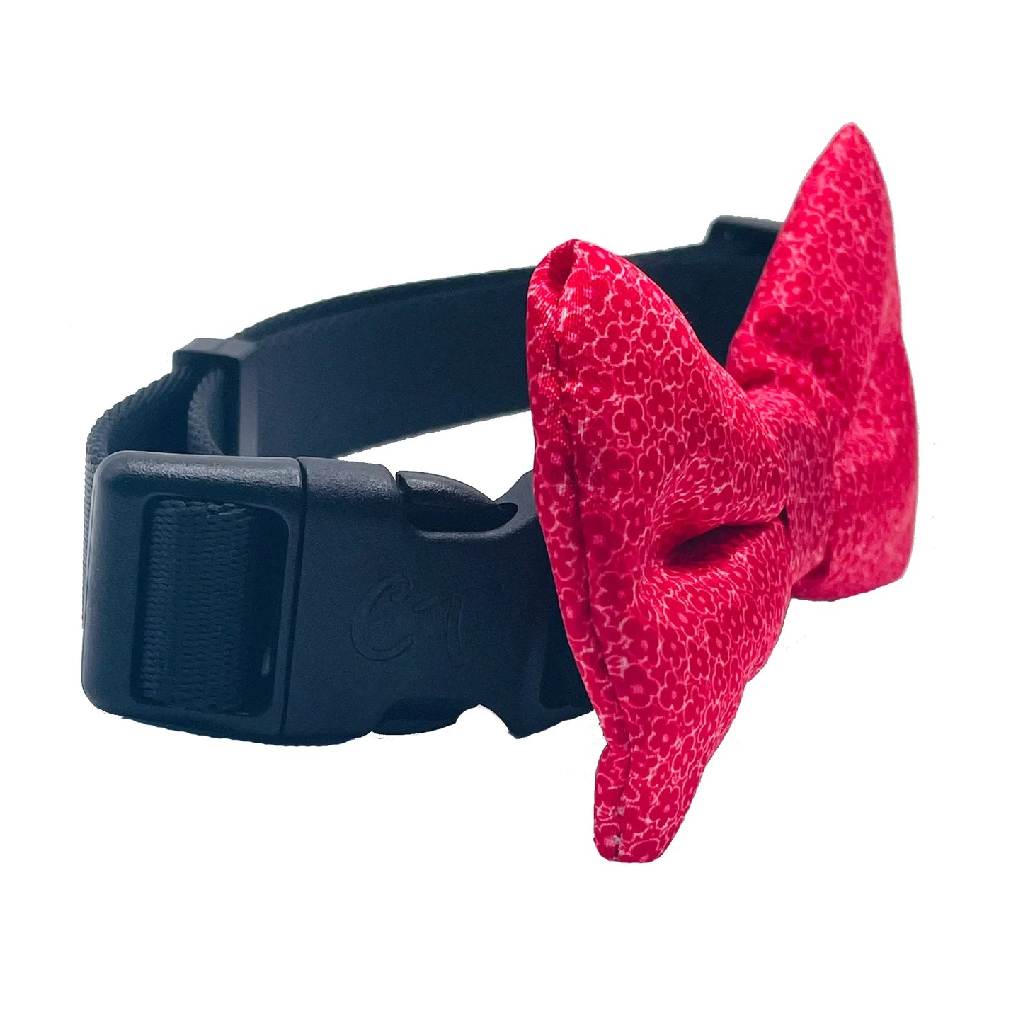 Tiny Flowers Pink Dog Bow Tie