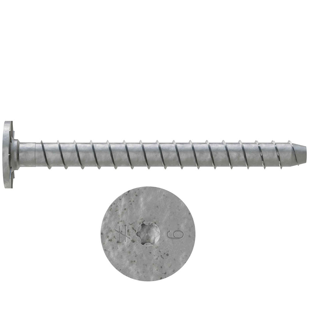 5/8 x 8 Simpson Titen HD® Washer-Head Style Heavy-Duty Screw Anchor Mechanically Galvanized - Box (10)