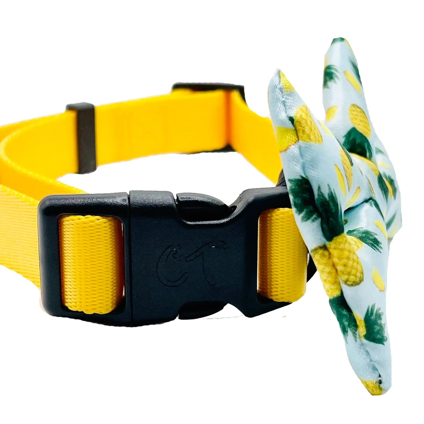 Tropic Like It's Hot Pineapple Dog Bow Tie