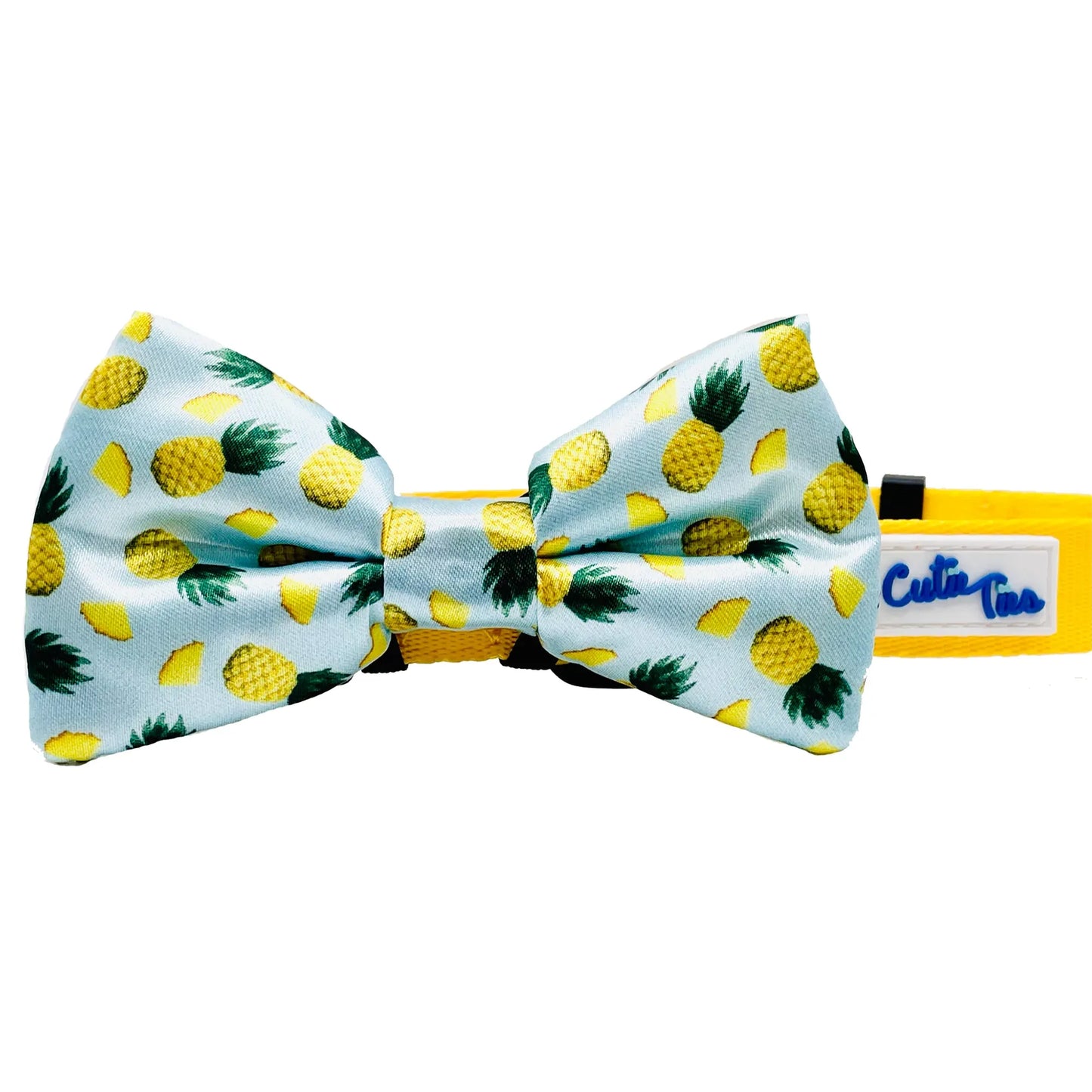 Tropic Like It's Hot Pineapple Dog Bow Tie