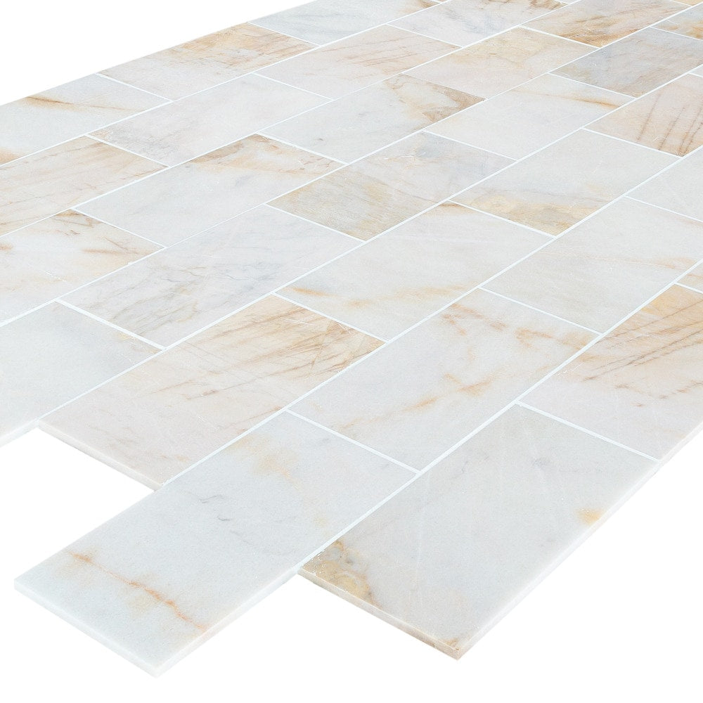 Giallo White Marble Floor and Wall Tile Polished - Livfloors Collection