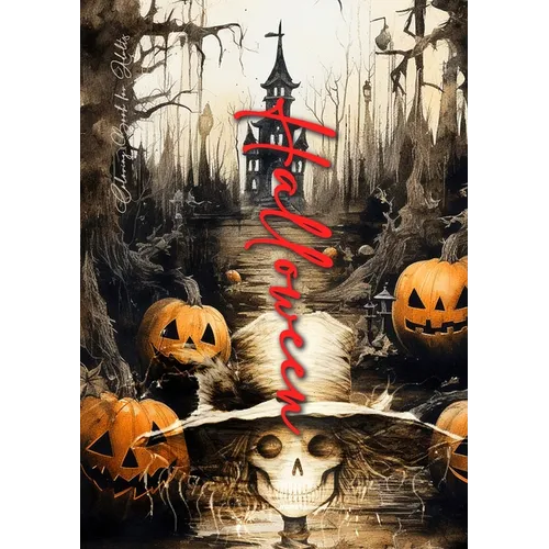Halloween Coloring Book for Adults: Halloween Coloring Book Grayscale Scarecrows, Pumpkins, Sugar Skulls, Dia de los Muertos - A4