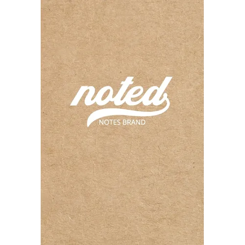 Noted Pocket Notebook: 4"x6", Small Journal Blank Memo Book, White Logo Kraft Brown Cover