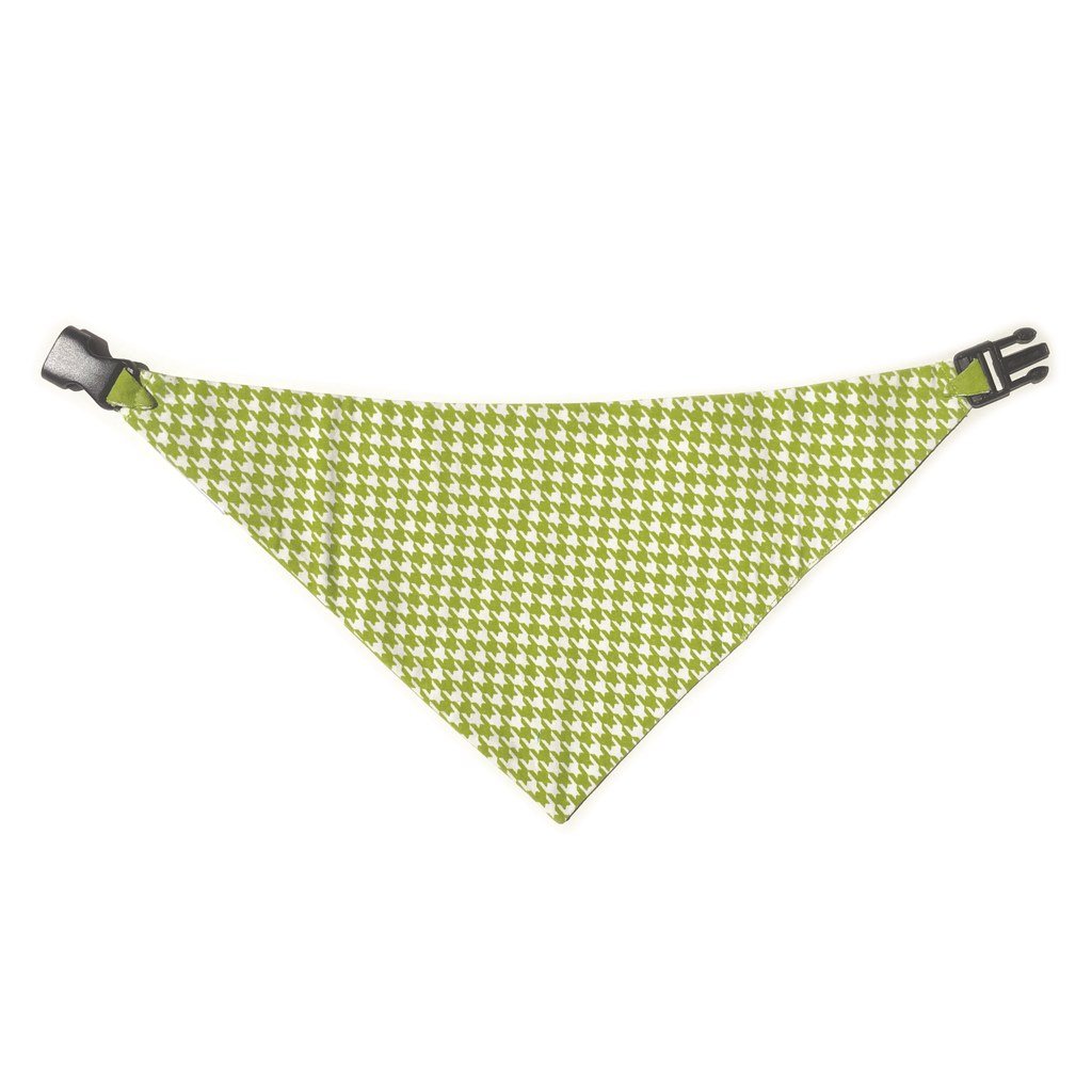 Lime Green Houndstooth Reversible Dog Bandana