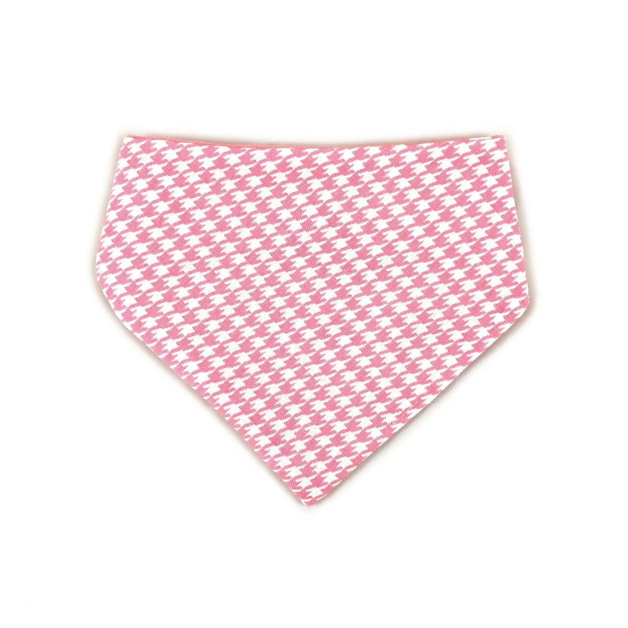 Baby Pink Houndstooth Reversible Dog Bandana