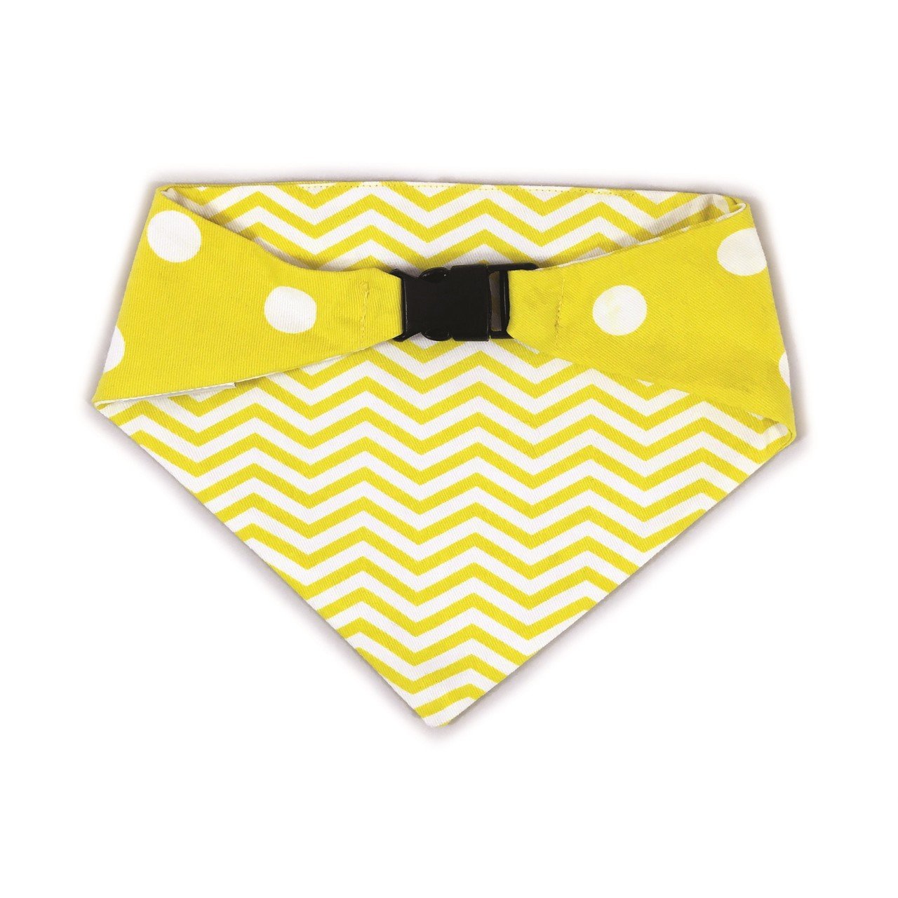 Yellow Chevron Reversible Dog Bandana
