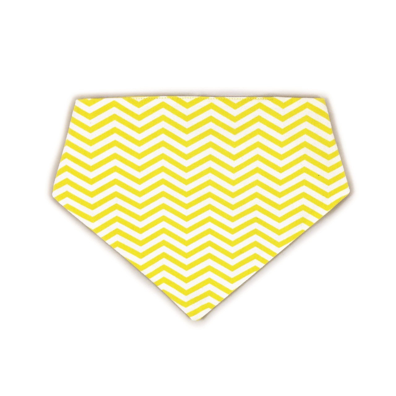 Yellow Chevron Reversible Dog Bandana