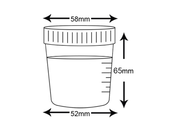 Urine Cup without Temperature Strip 90ml