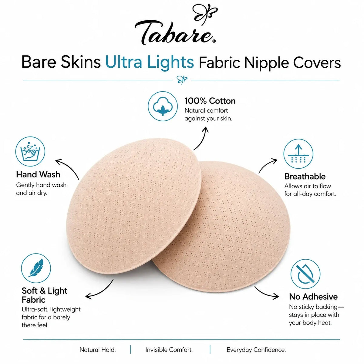 1 Pair / Beige / Chic (3.25in)
