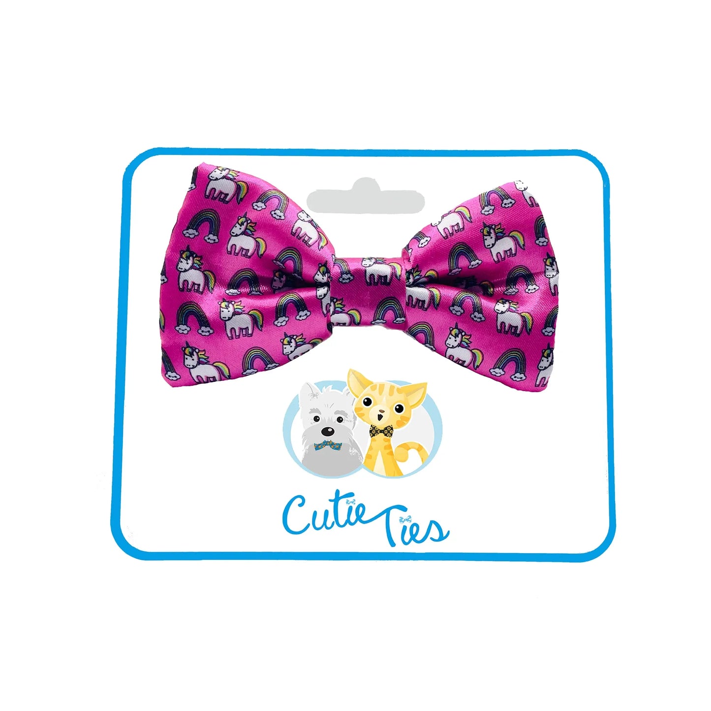 Unicorn Rainbow Dog Bow Tie