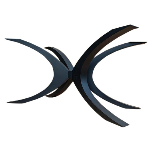 Unique Shape Metal Table Base/Legs Matte Black
