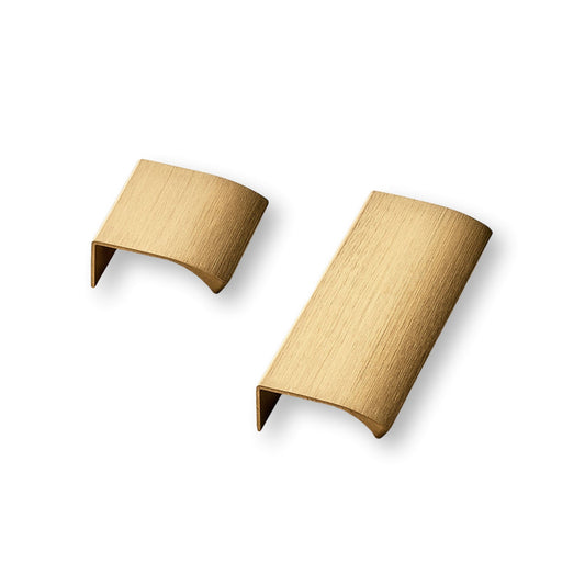 Brushed Bronze "Edge Straight" Tab Drawer Pulls