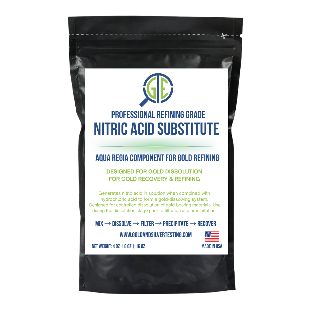 JSP Nitric Acid Substitute Sodium Nitrate for Gold Refining & Recovery - Reagent Grade (4 oz, 8 oz , & 16 oz bag)