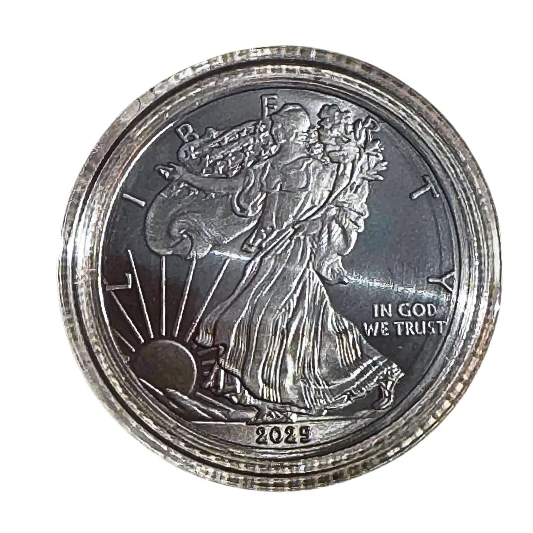 2025 1 Ounce OZ 999 Fine Solid USA American Liberty Eagle Coin Titanium Precious Metal Ingot Bullion Ti Element Chemistry Proof Mint Coin