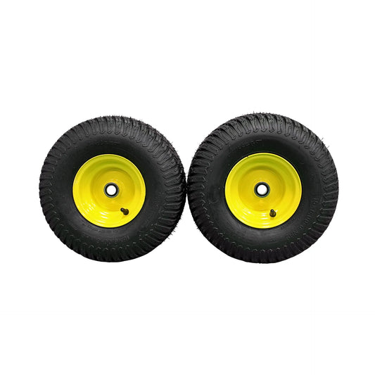 15×6.00-6 4 Ply Tires with 6×4.5 John Deere Wheels .75″ Bearing (Qty: 1 Assemblies)