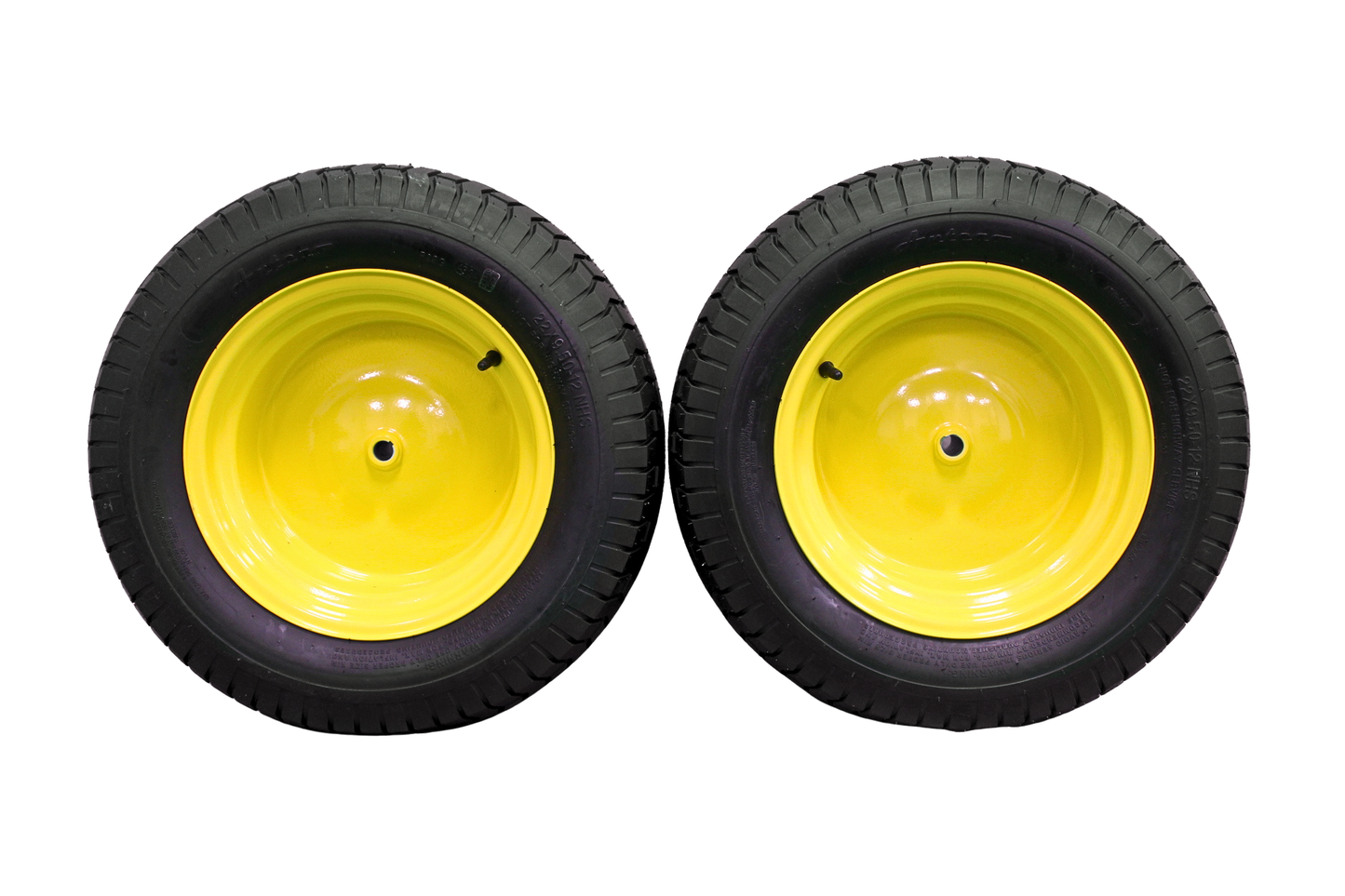 22x9.50-12 4 Ply Turf Tires & Wheels for John Deere Lawn & Garden Mower Turf Tires (Set of Two)