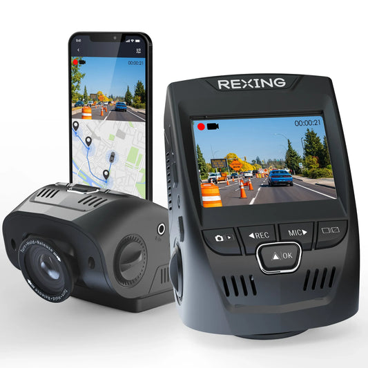 Rexing V1-4K Ultra HD Car Dash Cam w/ Built-in GPS Logger, Wi-Fi, and CPL Filter Included - 🆕 New Arrivals, All Products, Products from Rexing, 📷 Cameras + Optics - Little Red General Store