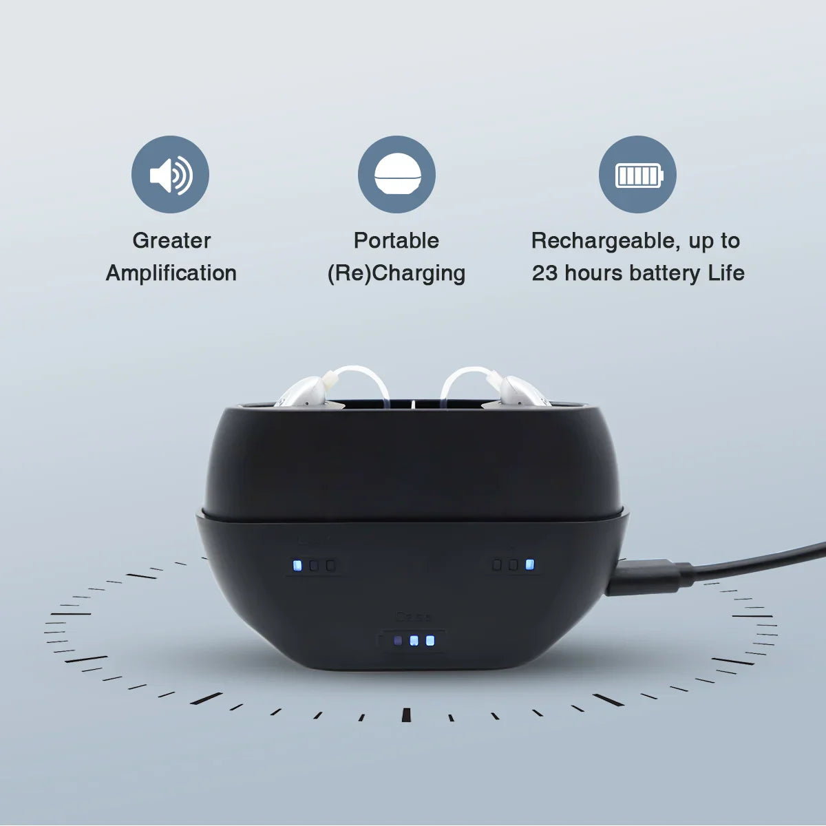 V402R Rechargeable BTE Hearing Aids