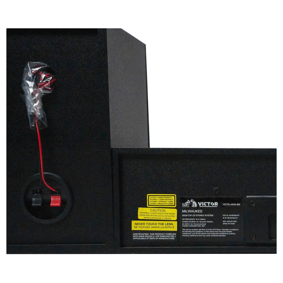 Victor Milwaukee 50W Desktop CD Stereo System w Bluetooth, CD Player & FM Radio - 🆕 New Arrivals, All Products, Products from Jupiter Gear Home, 🖥️ Electronics, 🖥️ Audio Equipment - Little Red General Store
