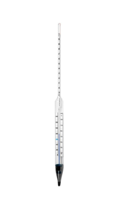 Heathrow Scientific 6757HTS API ASTM Hydrometer, with Thermometer, ASTM 57H, API 59 to 71°, 1/pk