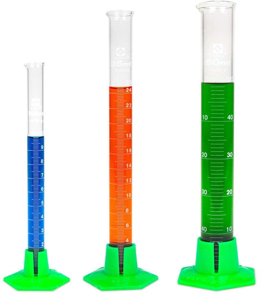Heathrow Scientific 2355-25 Graduated Cylinder, Student Grade, 25 mL, 6/pk