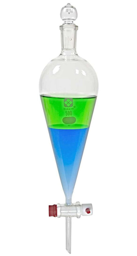 Heathrow Scientific 1426T-2000 SIBATA Glass Separatory Funnel, 2000 mL, 1/pk