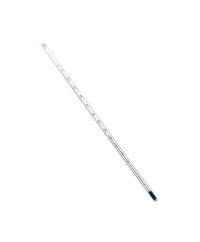 Heathrow Scientific 80908E Thermometer, Blue Liquid, -20 to 150°C, Partial Immersion, encapsulated in FEP, 12", 1/pk