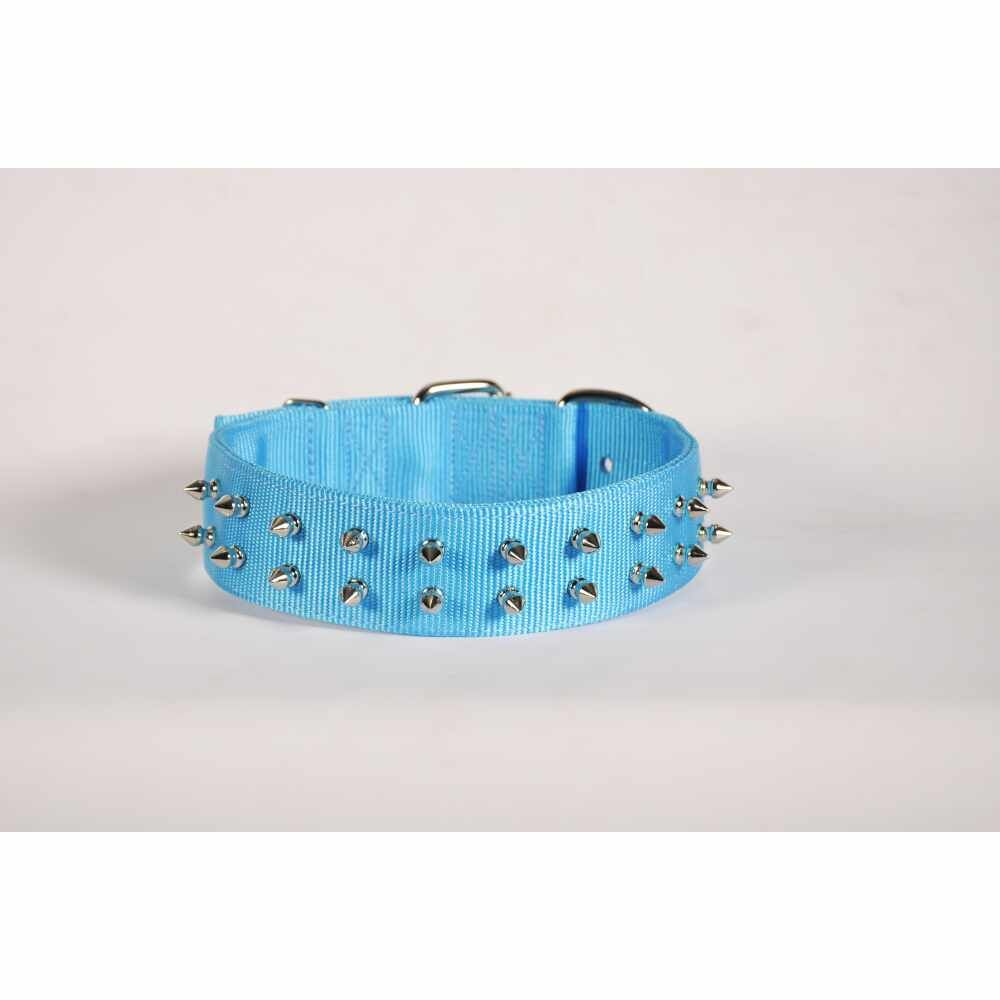 18'' PET COLLAR - TURQUOISE-SPIKE
