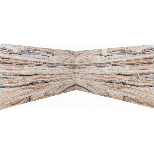 Valencia Traonyx Bookmatching Travertine Slabs Filled and Polished - Full Truckload