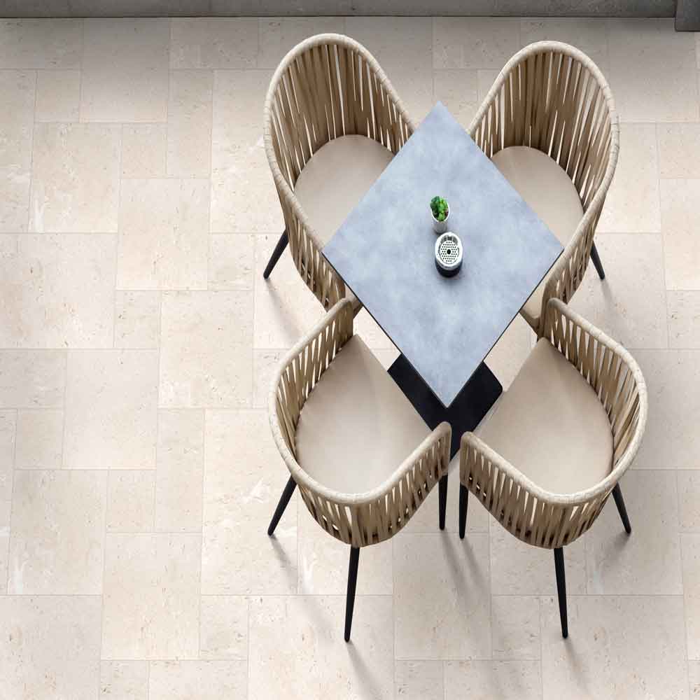 Mayra White Limestone Antique Pattern Tumbled - Full Truckload