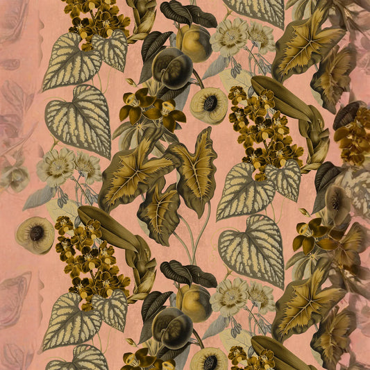 Cali Tropicale Wallpaper, peach and yellow