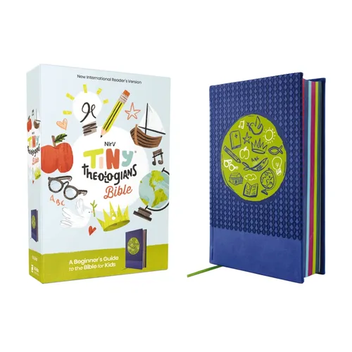 Nirv, Tiny Theologians Bible, Leathersoft Over Board, Blue, Comfort Print: A Beginner's Guide to the Bible - For Kids