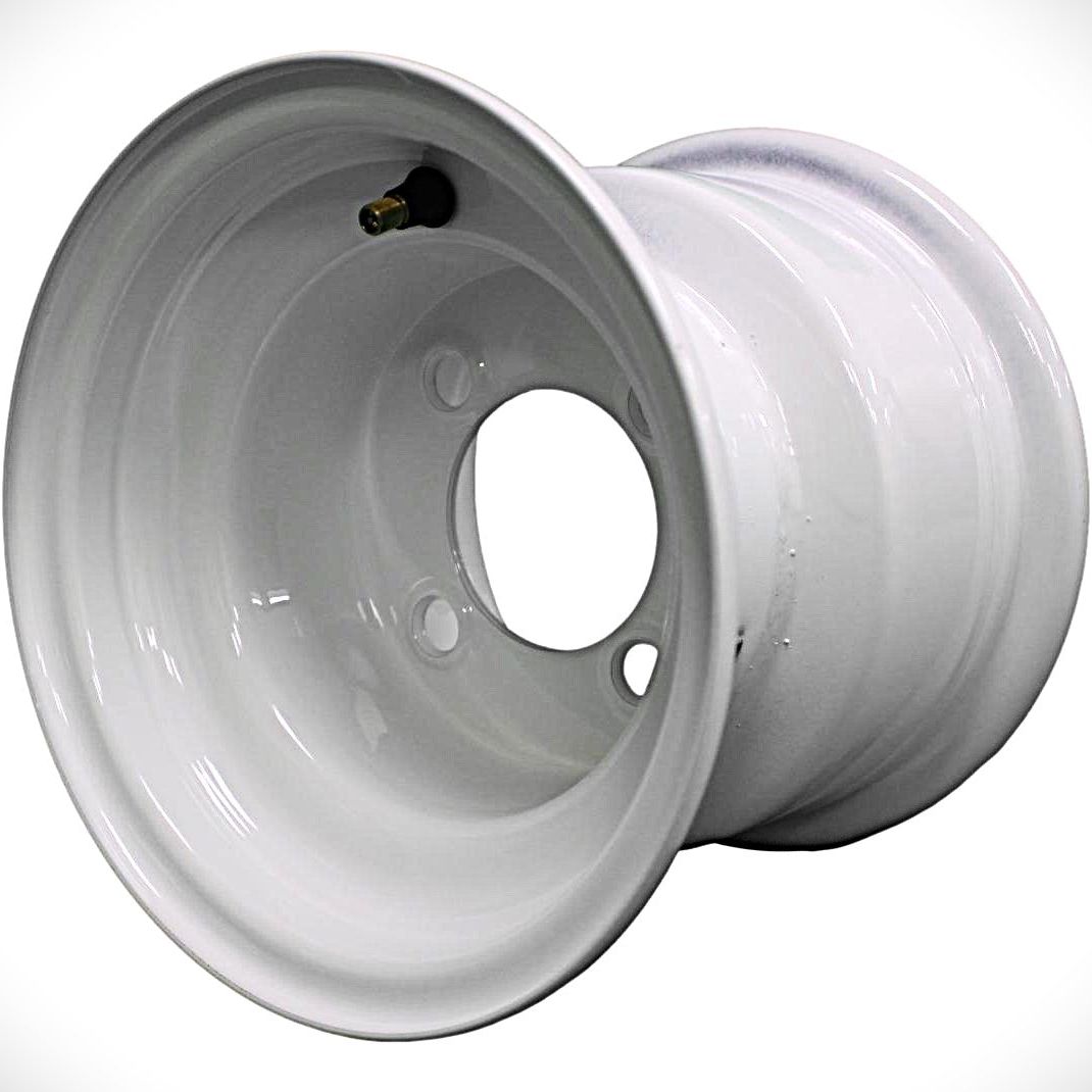 Antego 8x7 White Mower Wheel, Toro Exmark Geometry, 4-on-4, Single
