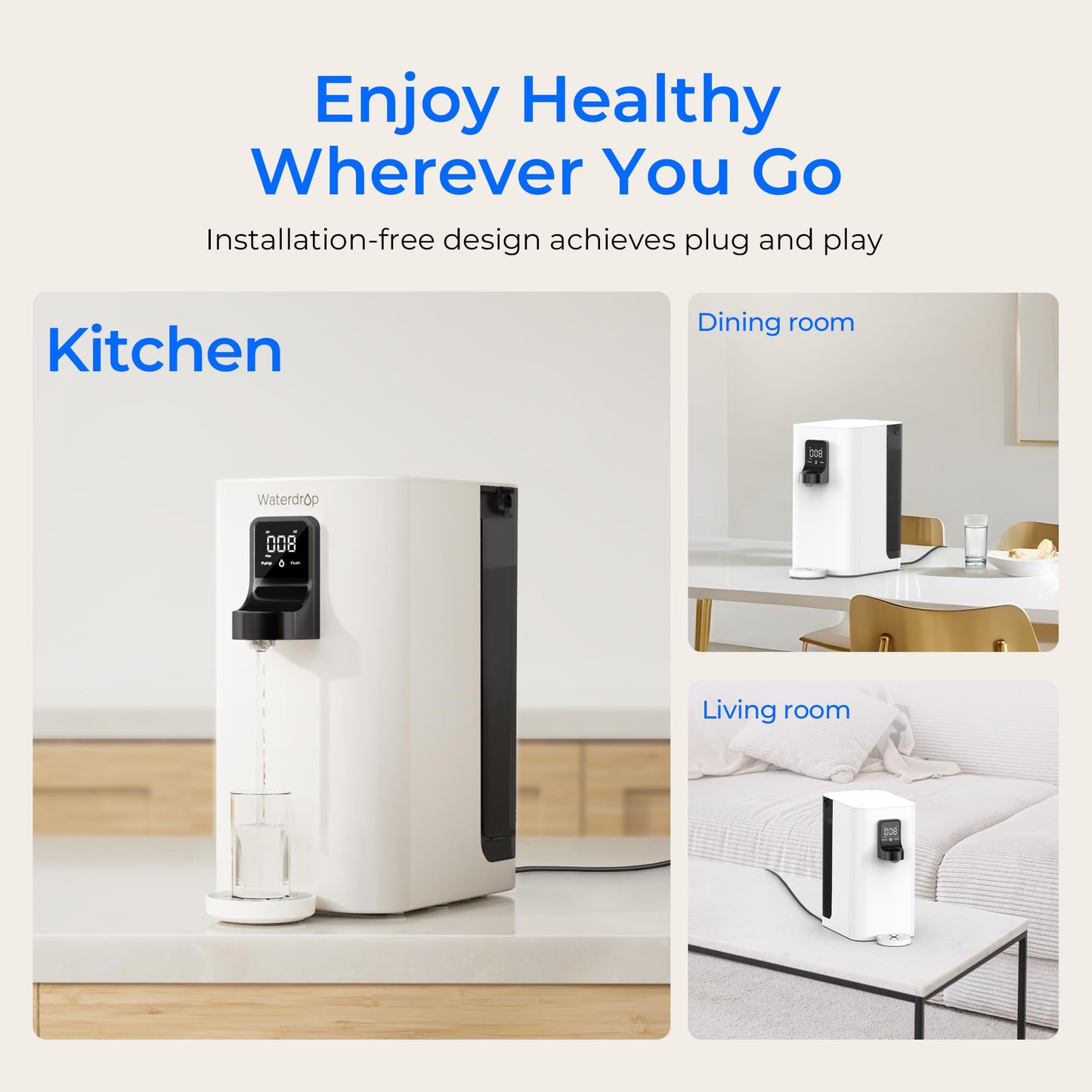 Countertop Alkaline Reverse Osmosis Water Filter System K19-SFK