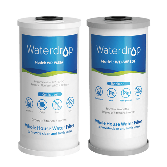 Replacement WD-WF10-FG for Whole House 2-Stage Filter WD-WHF21-FG – Reduces Iron & Manganese