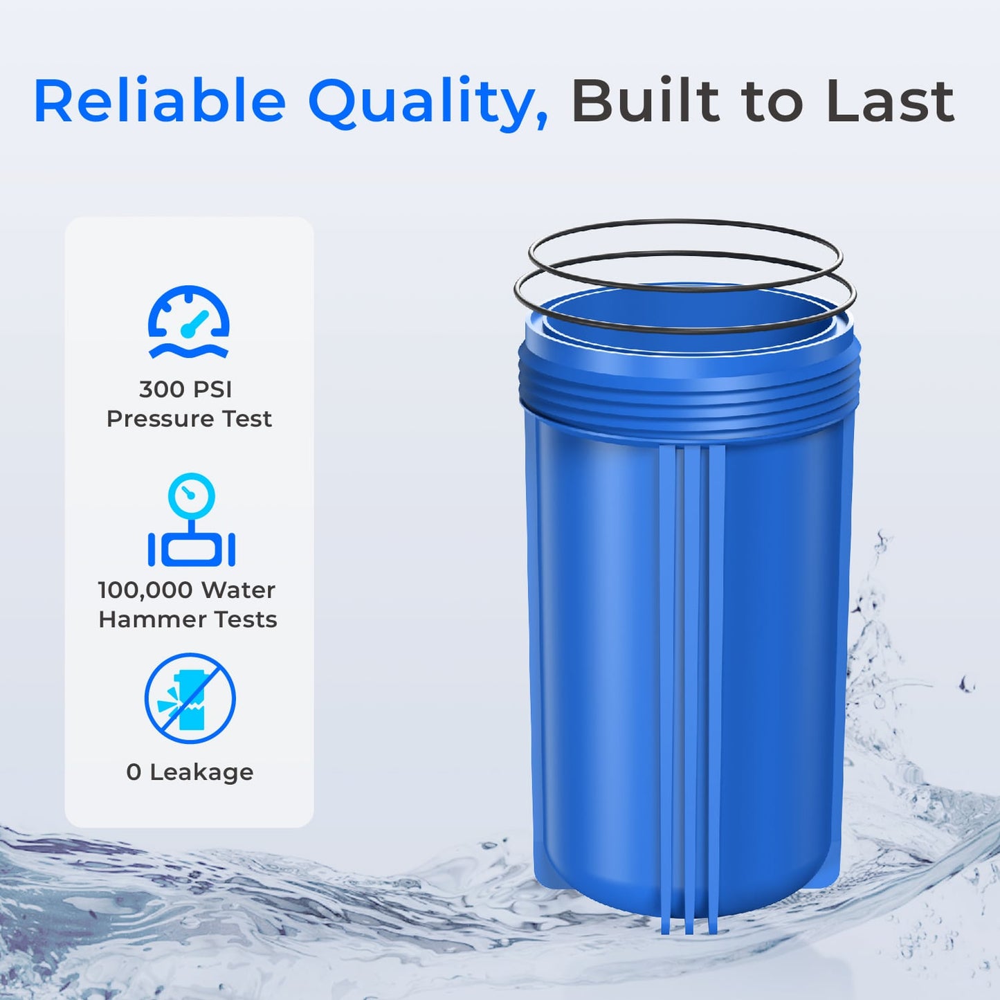 Waterdrop WHF21-PG 5 Micron 2-Stage Whole House Water Filtration System