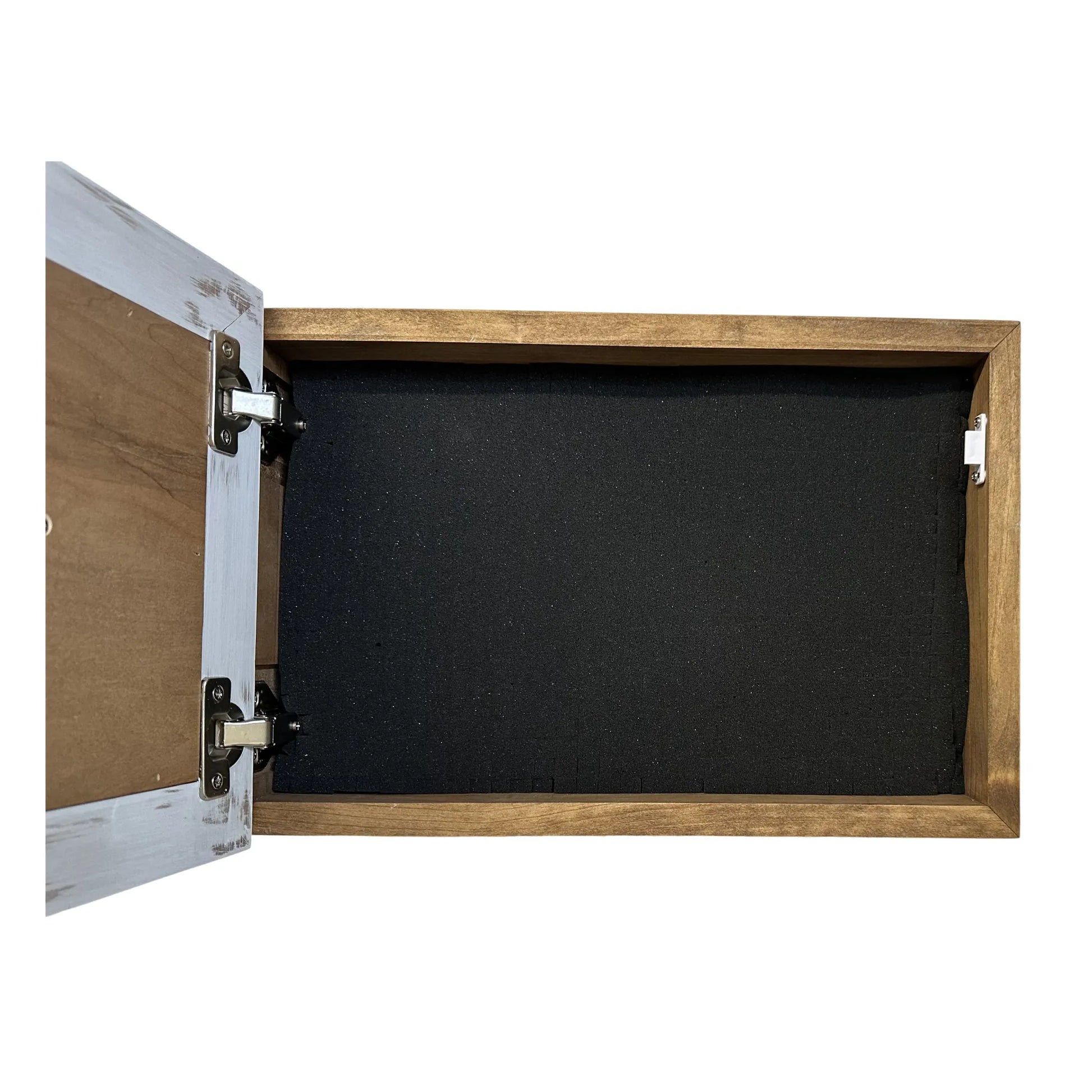 Decorative White Wolf Gun Cabinet Wall-Mounted & Lockable – Weapon Safe for Protective Gun Keeping & Household Defense Equipment