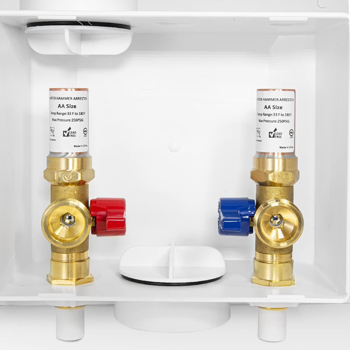 1/2" CPVC PPE Intet, Washing Machine Outlet Box, with Copper Arrestor