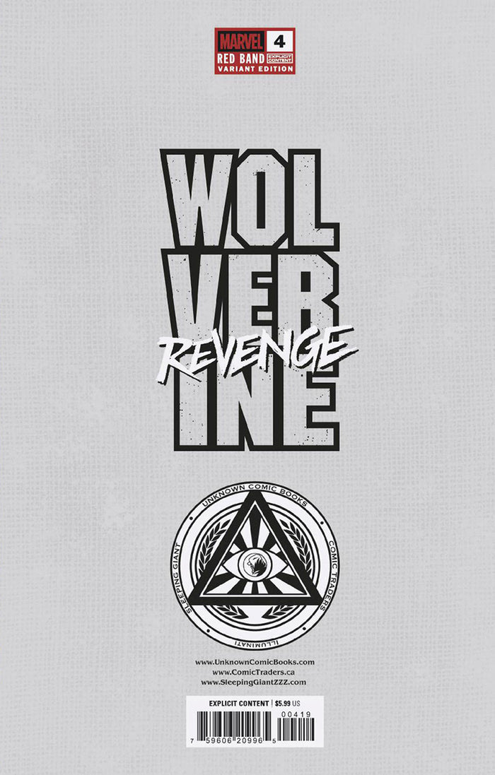 [Signed by Hickman] Wolverine: Revenge - Red Band #4 Unknown Comics Suayan Convention Exclusive Var Explicit Content [INST]