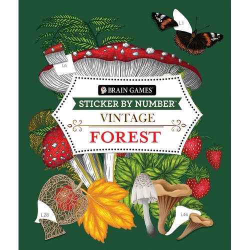 Brain Games - Sticker by Number - Vintage: Forest (28 Images to Sticker)