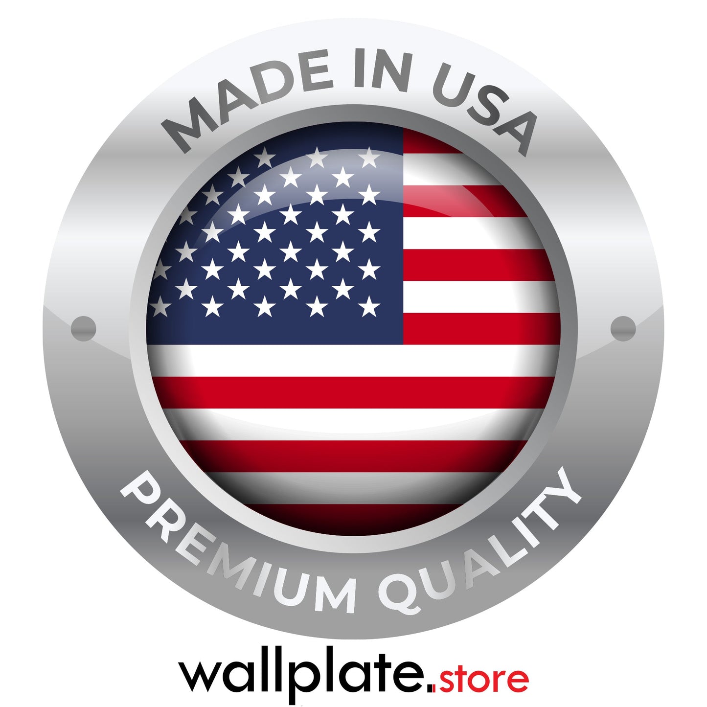 2‑Gang Jumbo Oversized Decora‑Style Wall Plate – Centered GFCI/Rocker Opening – Stainless Steel (Made in USA)