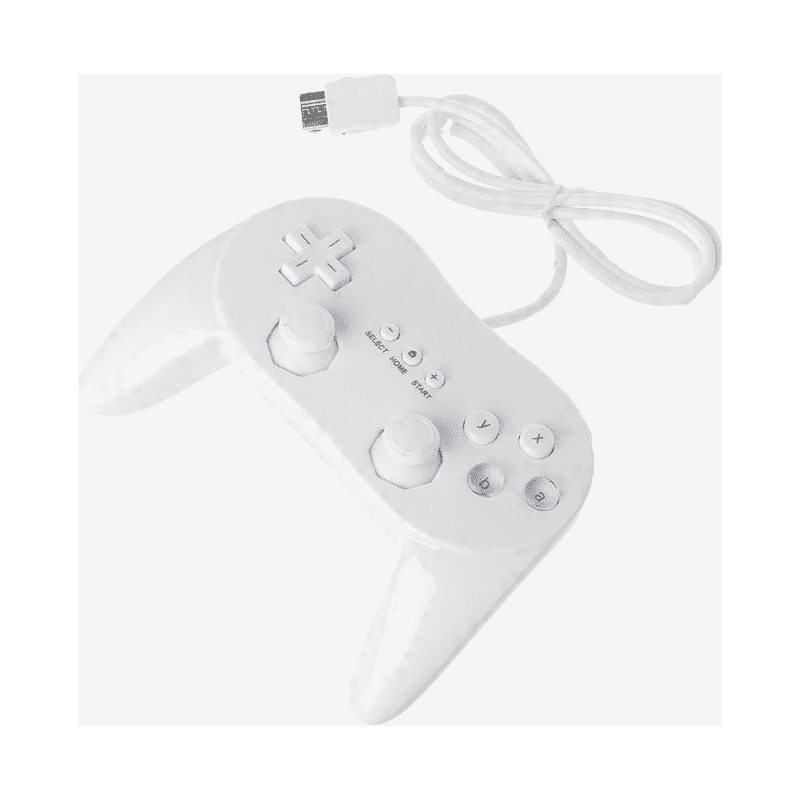 Wired Classic Controller (2) - White (Pro Style) for Wii & Wii-U