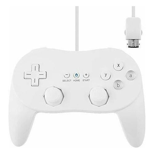 Wired Classic Controller (2) - White (Pro Style) for Wii & Wii-U