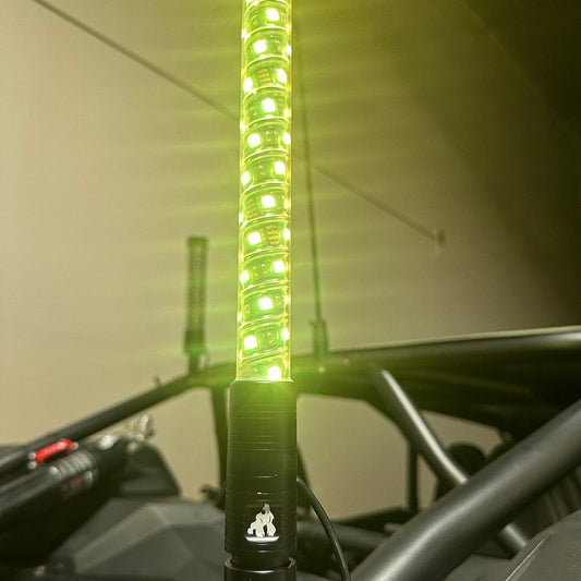 4' LED Whip Xtreme Pro Pair - RGB Twisted Poly Tube Encased