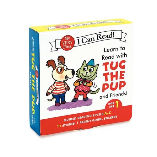 Learn to Read with Tug the Pup and Friends! Box Set 1: A Box of 11 Stories, 1 Parent Guide, and Reward Stickers for Beginning Readers; Reading Level A