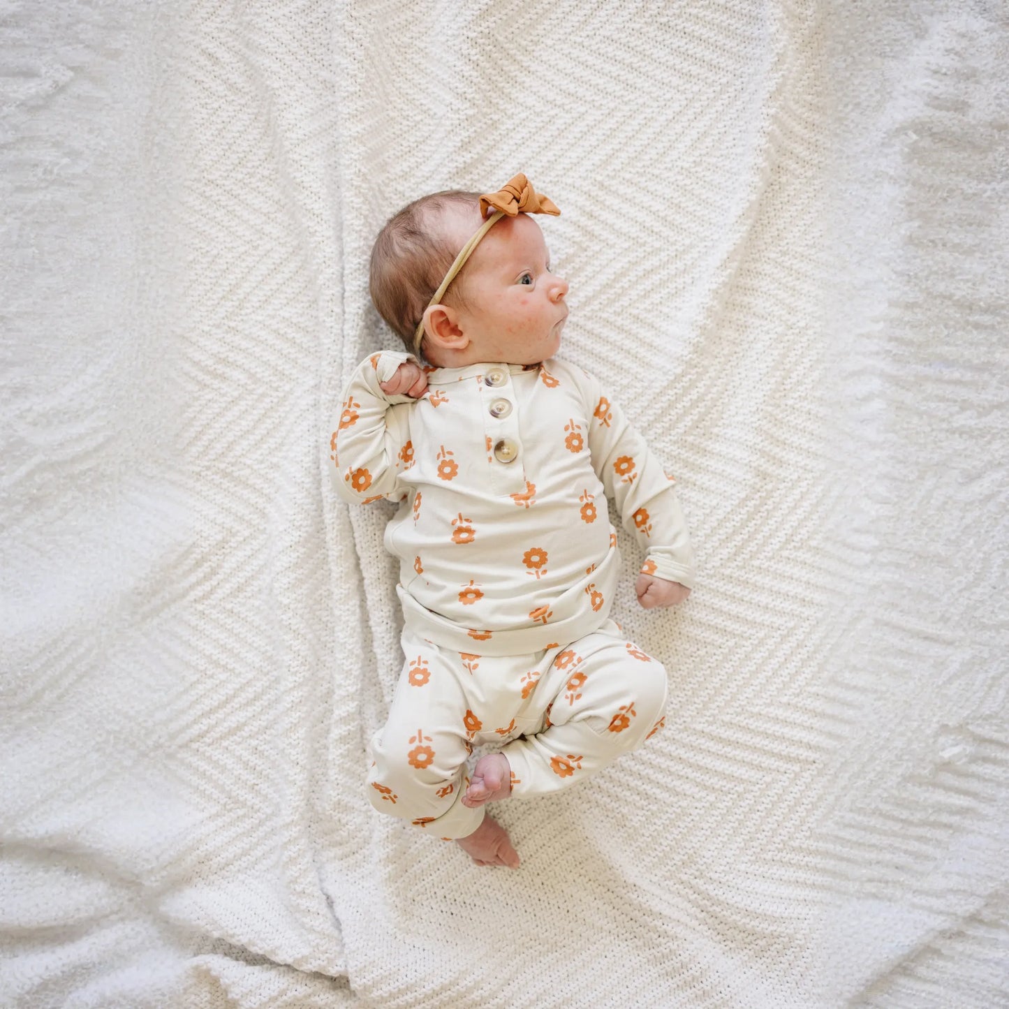 Pumpkin Posie 2pc Bamboo Pajamas for Kids - Sizes Newborn & Up!